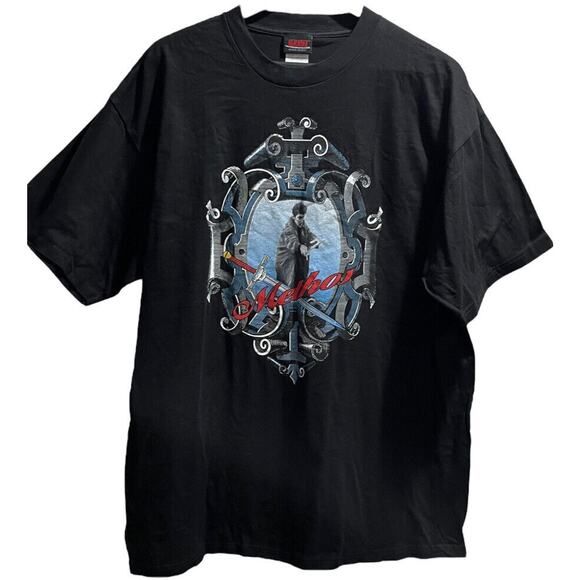 Highlander Methos Vintage Promo Black T-Shirt Blue Logo Men’s Size Xl - Picture 1 of 7